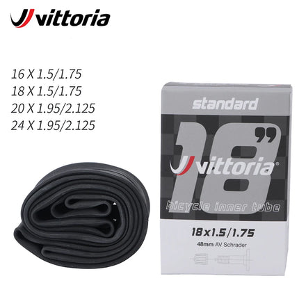 Vittoria Butyl Rubber Inner Tube for 16 18 20 24 Inch Folding Bike & Mountain Bicycle BMX Compatible