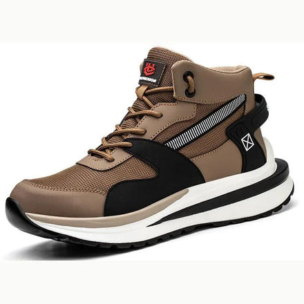 Steel Toe Safety Shoes Anti-smashing Anti-puncture PU Sole Wear-resistant Durable Men's Work Shoes Breathable Lightweight