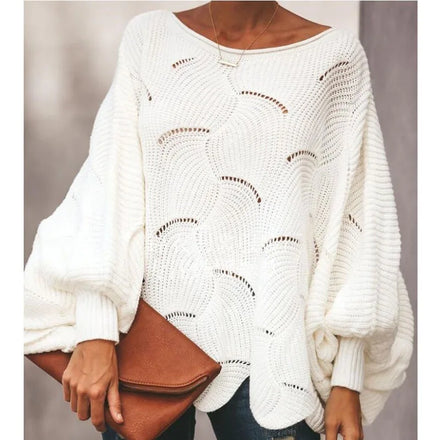Fashion Long Sleeve Crewneck Contrast Color Block Stitching Sweaters Oversized Casual Womens Knit Pullover Sweater