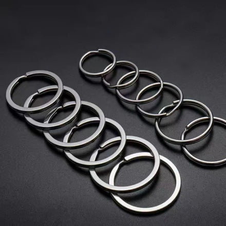 Factory Price Plated Silver Metal Split Flat Key Ring - 20/25/30/32mm Sizes for Luggage & Keychain Accessories