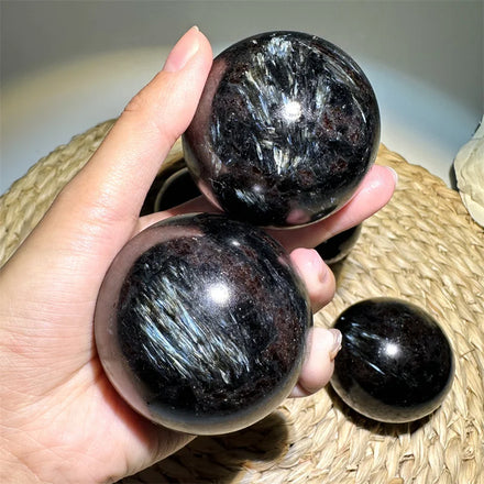 Wholesale Natural Folk Crystals Firework Stone Ball Astrophyllite Sphere for Healing