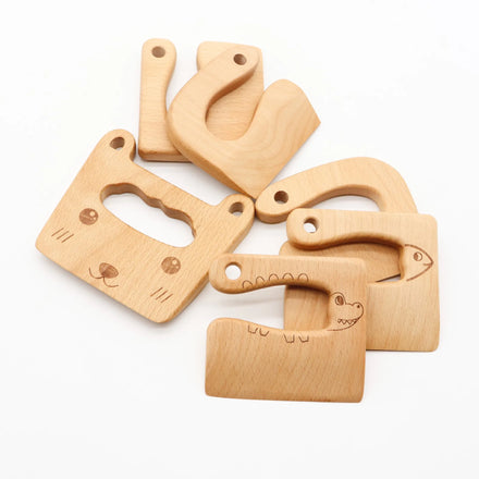 Kids Knife Montessori Play Cooking Utensils Kitchen Tools Safe Cutting Veggies Fruits Wooden Toddler Safe Knife Kids Knives Toy