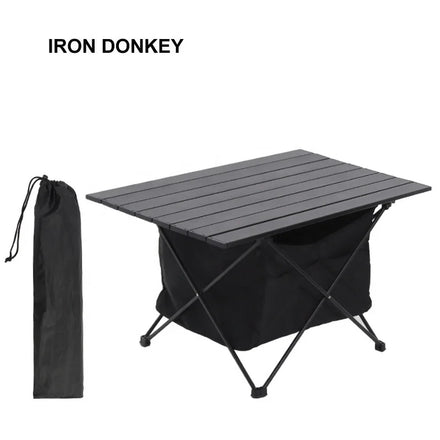 IRONDONKEY Outdoor Picnic Adjustable Portable Aluminum Table Folding Aluminum Alloy Egg Roll Table