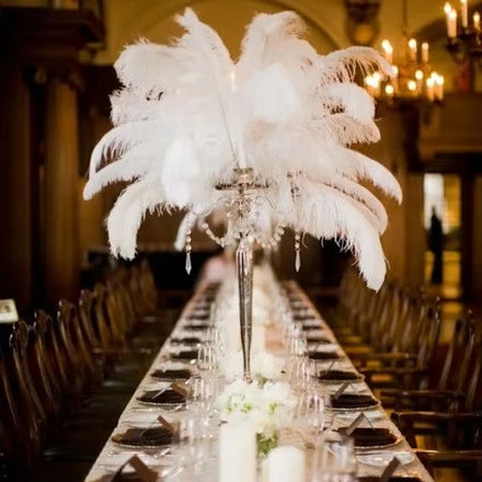 50-55cm White Natural Plume Ostrich Feathers for Party Carnival Home Wedding Centerpiece Xmas Holiday Decor DIY Craft Floral