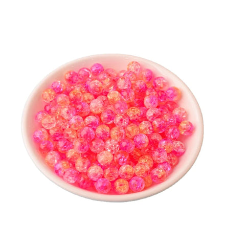 Wholesale Acrylic Crack Beads Christmas Abs Pearl Beads Round Loose Beads for DIY Necklace Jewelry Making
