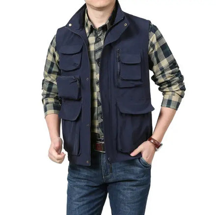 Workwear Multipocket Work Wear Worker Tool Custom Veste Multi Pocket Work Mens Utility Vest Outdoor