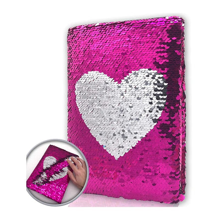 Double Sided Reversible Sequin Note Book A5 Size Loose-leaf Binding Shiny Cover Journal with Sublimation Scaly Sequins