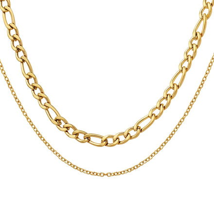 Hot Selling Double Layered Necklace Girls Collarbone Necklace Stainless Steel Jewelry Necklace