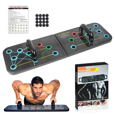 Multifunctional Foldable Push-up Board 16-in-1 Anti-slip Lightweight 1kg Home Chest Ab Exercise Training Bar Indoor Stand