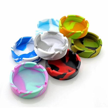 Hot Sale Luminous Silicone Cigar Rubber High Temperature Heat Resistant Round Design Personalized Ashtray