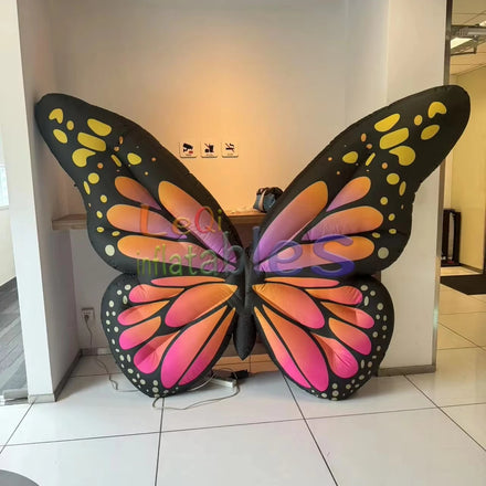 Customized Design Ceiling Hanging Inflatable butterfly Model Giant Blow up butterfly for Stage Decoration