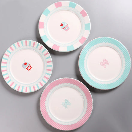 Custom White Glazed Round Ceramic Porcelain Side Plates Restaurant Dinner Dish Set for Dining Tableware