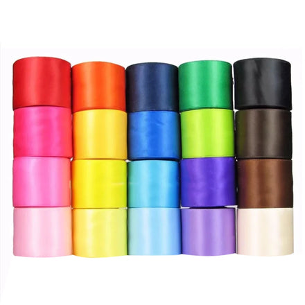 Factory Ribbon Manufacturers Luxury 196 Colors 1 Inch Double Face Satin Ribbon Roll Satin
