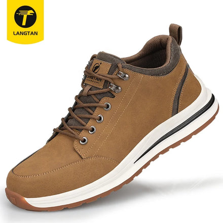 For GUYISA Microfiber Leather European Standard Steel Toe Safety Shoes Waterproof Fashionable for Summer Winter Autumn