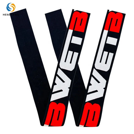 Jacquard Twill Colorful Elastic Band Soft Fluff Stretch Strap with Customized Letter Knit Webbing (Spandex/Nylon)