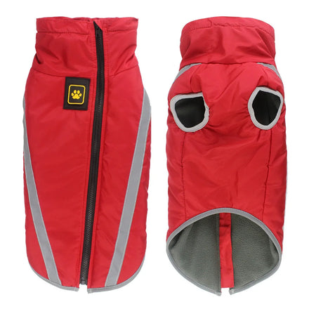 New Pet Product Fall Winter Waterproof Dog Cotton Clothing Outdoor Leash Hole Medium Large Size Coat Zipper Dog Clothes Jacket