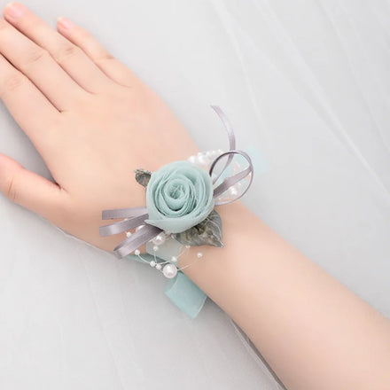 Wedding Hand Ceremony Bracelet Ornament Wreath Arms Bridesmaid Sisters Group Hand Imitation Flower Bride Wrist Flower