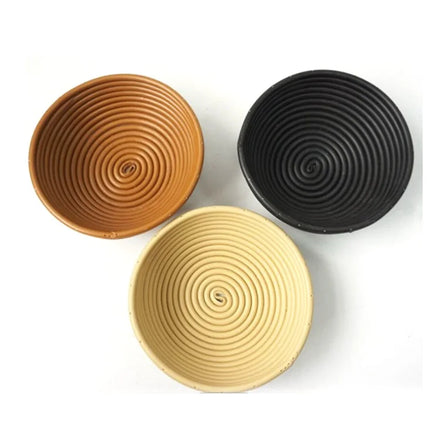 Factory Supply Eco-friendly Kitchen Bread Mold Plastic Banneton Round 10 Inch Storage PP Rattan Bread Dough Proofing Basket Baking Tools