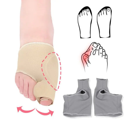 Soft Silicone and Spandex Bunion Protector Sleeve Toe Separator & Thumb Valgus Support Foot Care Lace Belt Socks
