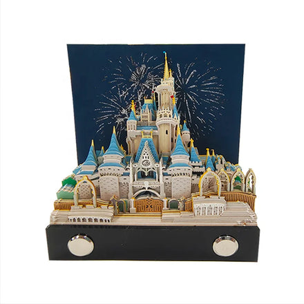Creative Gifts for Girls Desktop Small Ornaments Paper Carving Crafts Cute Post Note Paper 3D Magnetic Post Note Pad