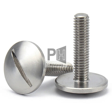 M2.5 M2 M3 M4 M5 M6 304 Stainless Steel Wholesale Slot Extra Large Flat Head GB947 Screw Flat Round Head Bolt Slotted Screw