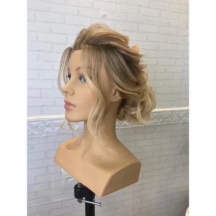 Europe Face Woman Bridal Human Hair Mannequin With Shoulder for Academy School
