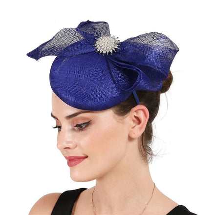 Wholesale Fashion Style Retro Hemp Headdress Catwalk Bridal Hair Accessories Evening Dress Wedding Fascinator Hat