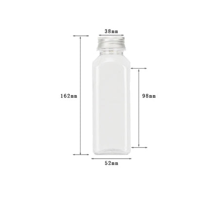 Hot Sell 250ml 350ml 500ml Clear Empty Square PET Juice Bottle