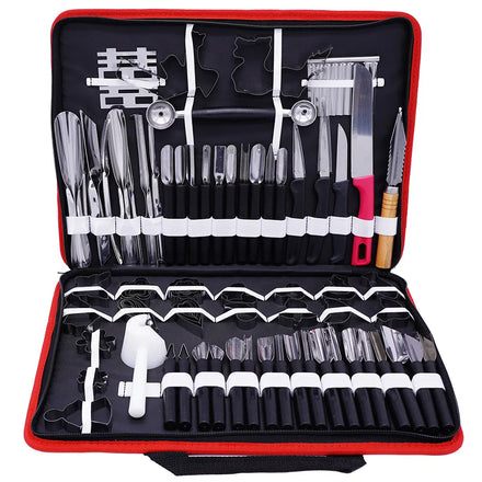 80 Piece Kitchen Chef Set Stainless Steel for Food Fruit Tray Carving Knife Plastic Eco-Friendly for Upscale Restaurant