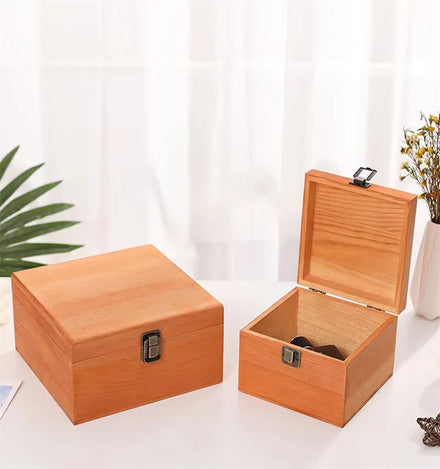 Eco-Friendly Polished Wooden Gift Box Memory Box for Keepsakes Decorative Boxes with Hinged Lid