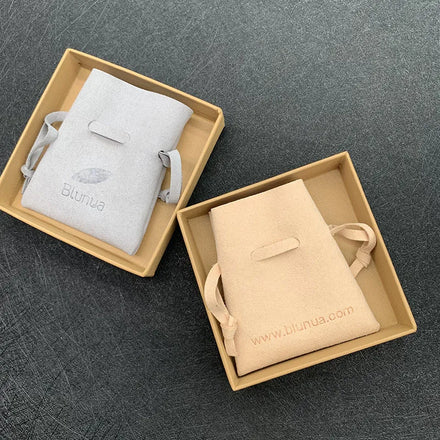 Yanyi Customized Luxury Necklace Pouch Reversible Flannelette Drawstring Display Box Jewelry Gift Band Pocket 7*8.5cm Custom