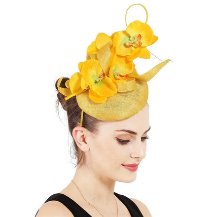 High End Four Layer Tulle Headdress Fascinators Headband Bridal Vintage Fashion Feather Hair Accessories Lady Wedding Party Hat