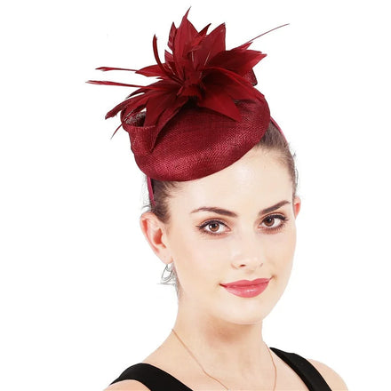 Wholesales Fashion Gauze Hat Headwear 4 Layers Support Bridal Hair Accessories Party Hat Headwear Fascinator Hats for Ladies