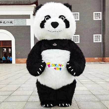 Guangzhou Enjoyment Hot Selling Customized Giant Panda Mascot Costume Inflatable Cute Panda Mascot Adult Party Costume