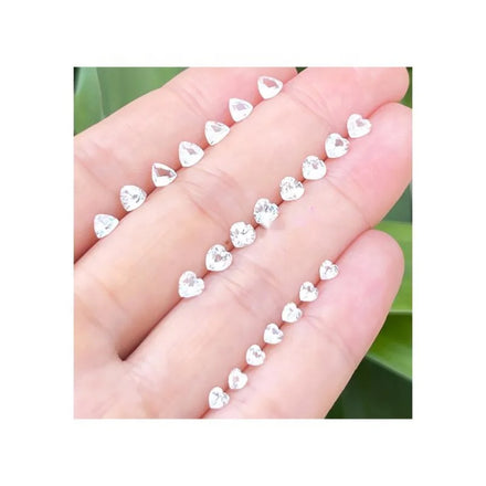 GP Natural White Sapphire Stone for Ring Loose Gemstone Rough Heart Shaped Sapphire Genuine Gemstone Prices Wholesale