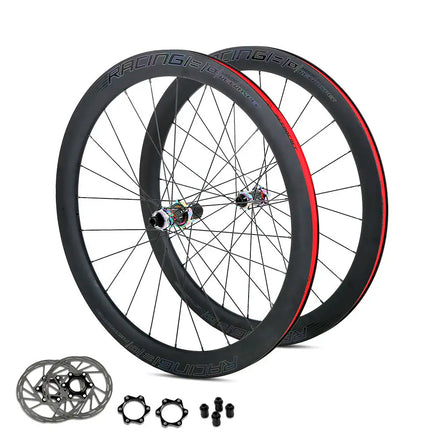 Bike Carbon Bicycle Wheels RS-CBR501 700c 50mm Thru 142mm Toray T700 Carbon Fiber Wheelset for Center Lock Disc Braking