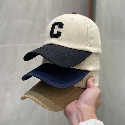 In Stock Quick Shipment Low Moq 6 Panel Two Tone Adjustable Baseball CapPlain Curved Brim Embroidery Logo Cotton Dad Hat