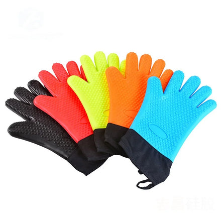 Non-Slip Heat Resistant Pot Holders Silicone Microwave Gloves Oven Baking Hot Pot BBQ Gloves Silicone Oven Mitt