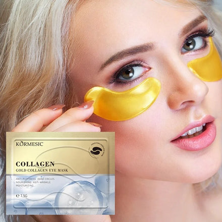 KORMESIC Puffy Eyes and Dark Circles 24k Golden Collagen Eye Pads Gel Eye Mask
