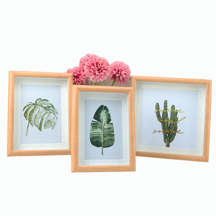 Black White Walnut Wood Mdf Decoration Art Picture Photo Frame Deep 3d Shadow Box Frame With Plexiglass