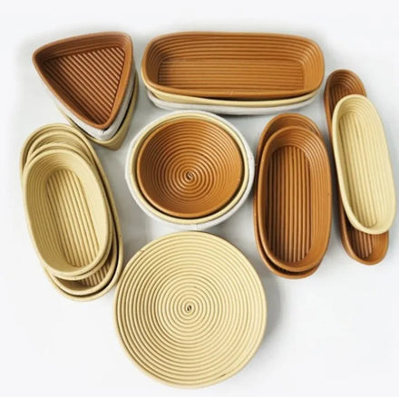 Bakeware 8 /10/10/11/12 Inch Eco-friendly Kitchen Bread Mold Plastic Banneton Round PP Rattan Bread Dough Proofing Basket