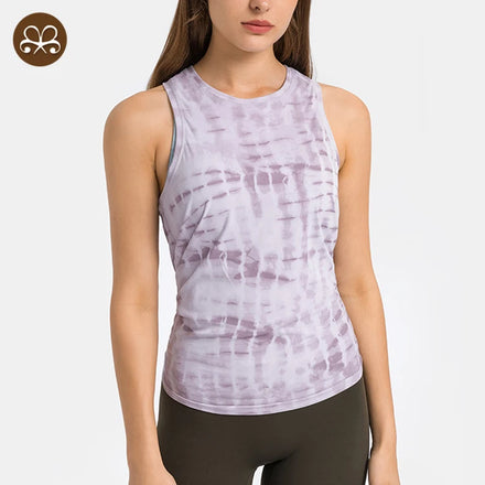 Custom Logo Sleeveless Running Fitness Summer Singlet Open Back Muscle Fit Workout Tank Top Women