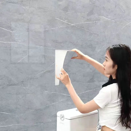 New 3D Ceramic Tile Sticker Wallpaper Self-Adhesive Waterproof PVC Marble Aluminum Panel Floral Pattern Fireproof Moisture-Proof