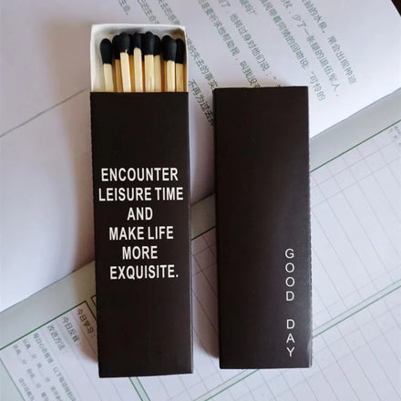 Safety Eco-Friendly Cardboard Matchboxes with Custom Text & Printing for Bakery Party Hotel & Household Use-Modern Design