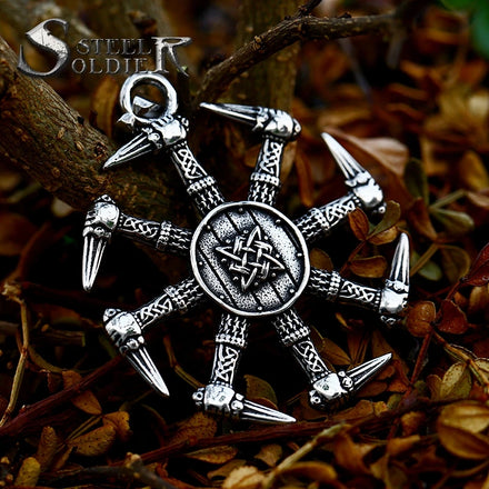 SS8-1052P Steel Soldier Viking Rune Titanium Steel Pendant Wholesale Vintage Stainless Steel Celtic Knot Pendant