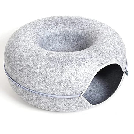 Felt Cat Bed Cave Felt Donut Cat Cave Bed for Cats and Kittens