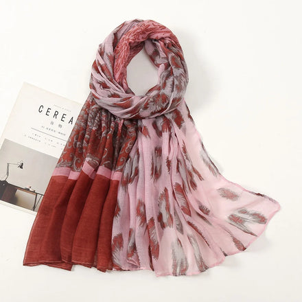 New Women Fashion Muslim Retro Voile Printed Scarf Muslim Hijab Wrap Head Cover Turban Long Shawls