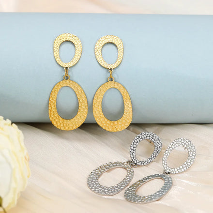 Fashion Design Geometric Irregular Pattern Stud Earrings Gold Plated Stainless Steel Trendy for Women