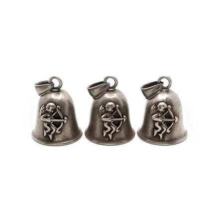 Stainless Steel Praying Angel Guardian Biker Bell Bell Motorcycle Helmet Guardian Bell Motorcycle Angel Arrow