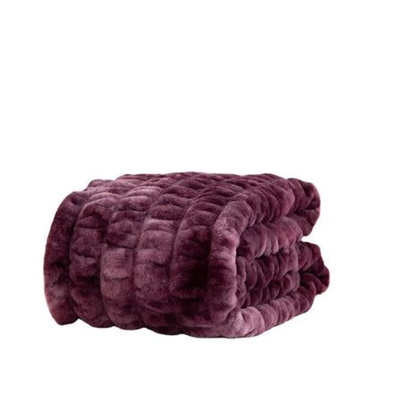 Ready to Ship Luxury Faux Rabbit Fur Blanket Bed Blankets for Winter